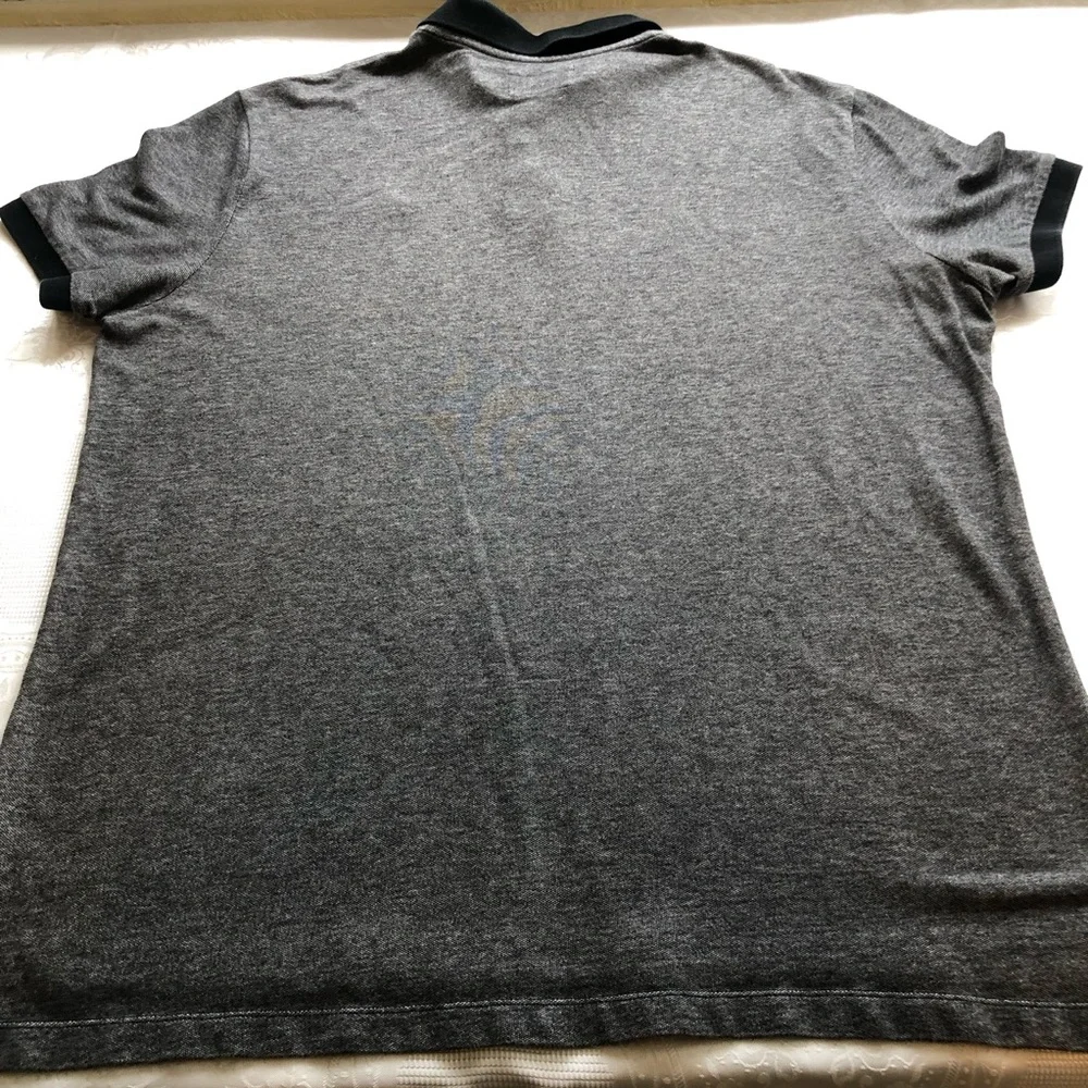 Express Pique Polo Gray Shirt Men’s Size XXL Short Sleeves Button-Up Casual-Fit